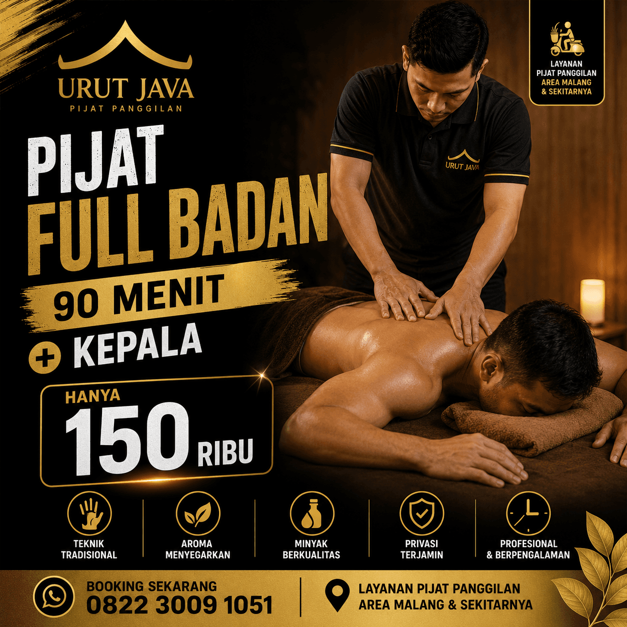 Pijat Full Badan + Kepala 90 Menit