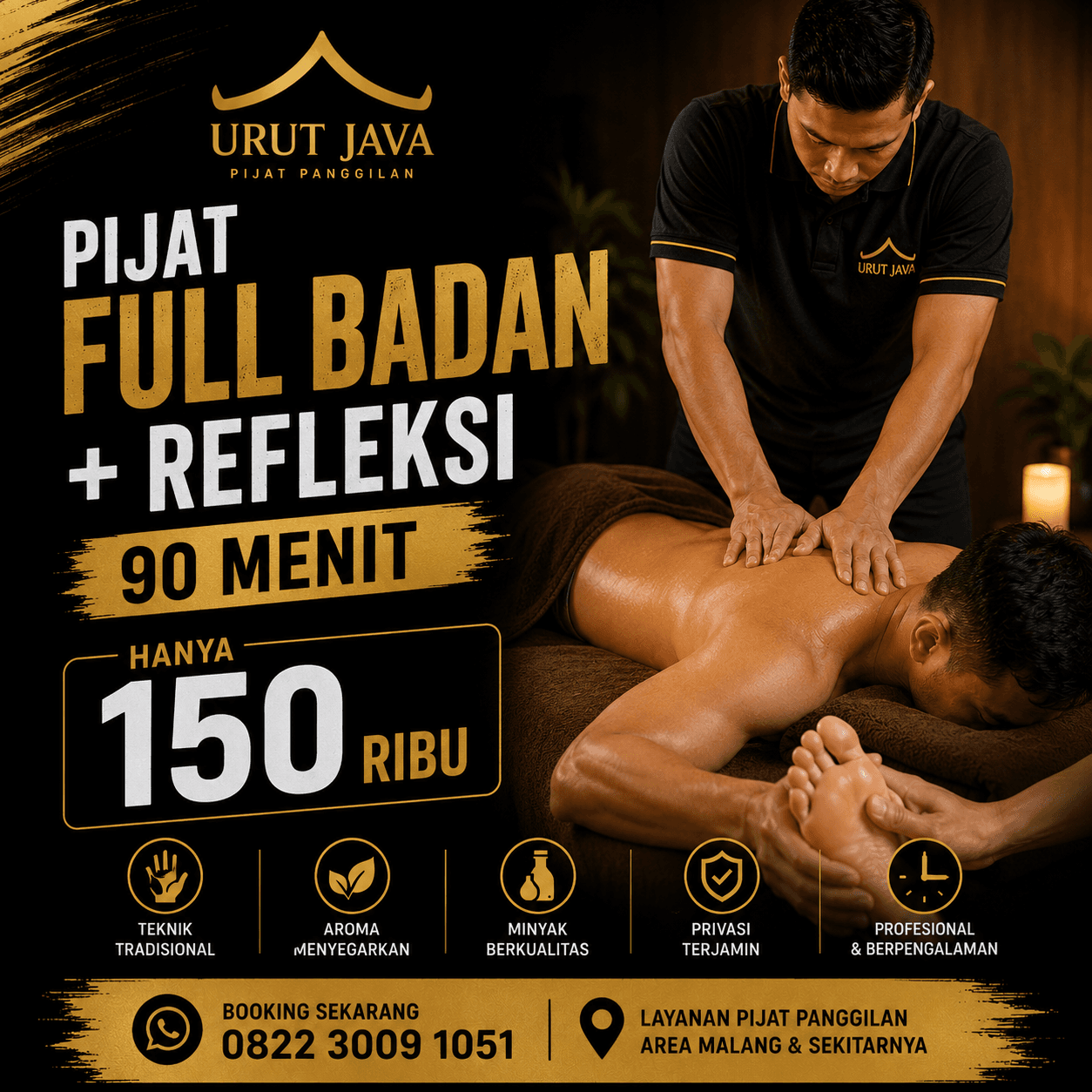 Pijat Full Badan + Refleksi 90 Menit